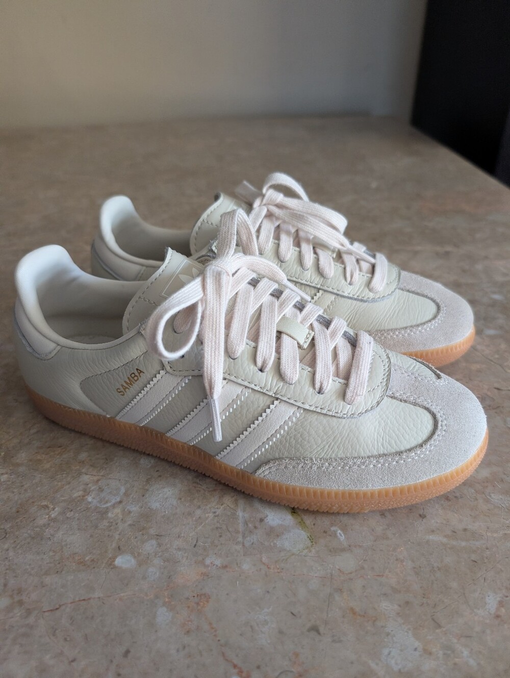 Adidas Samba OG Aluminum Beige Gum (2023) Shoes Women's Size 6 No Box